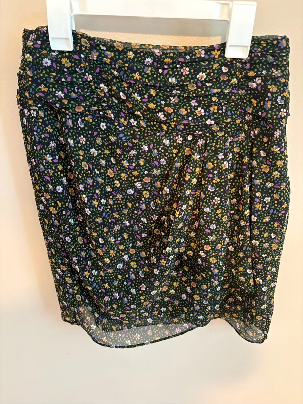 Zara Floral Print Black Mini Skirt